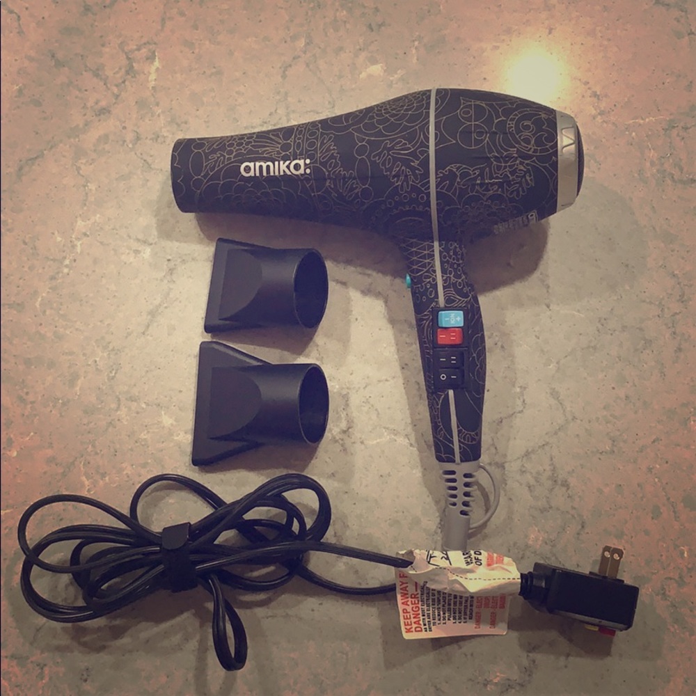 Amika Power Cloud Force Hair Dryer, Black & Bronze